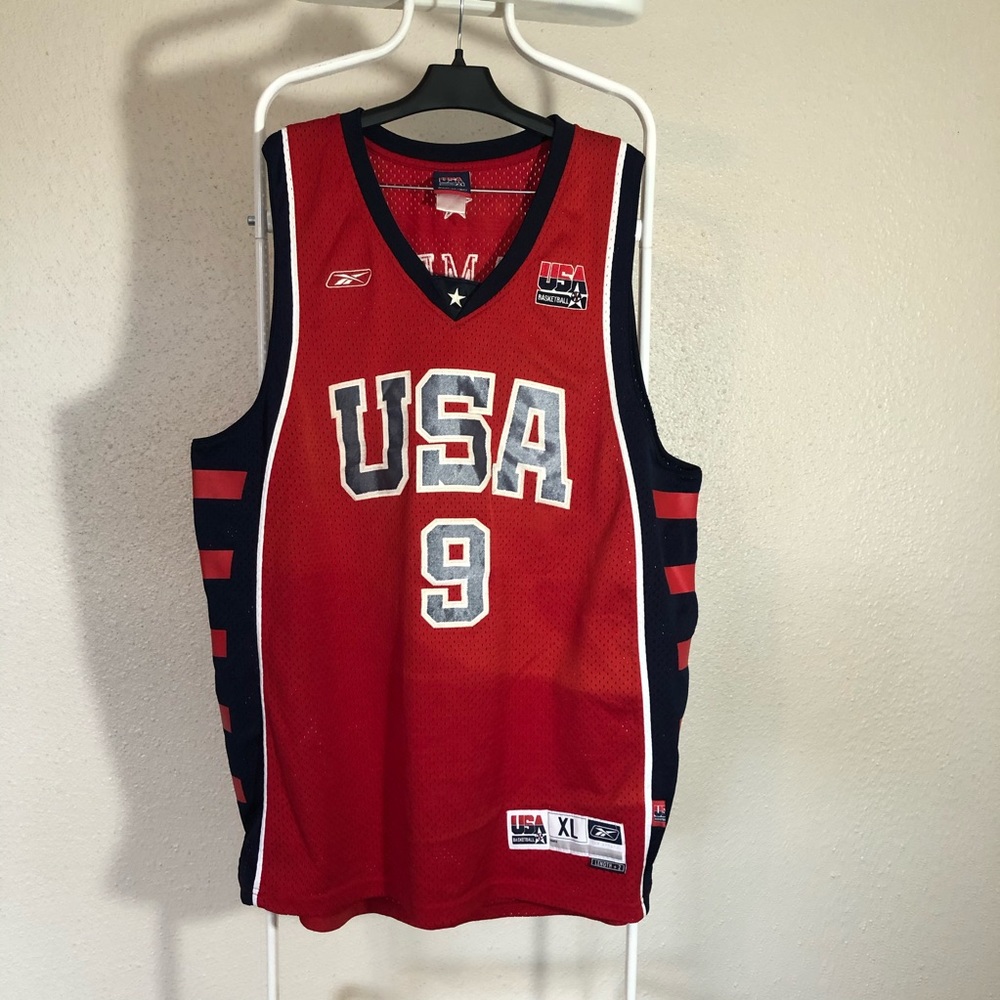 Red Lebron James USA team basketball Jerseys